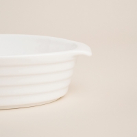 Форма для выпечки из жаропрочной керамики SL Home &laquo;Санторини&raquo;, 250 мл, 13,6&times;12&times;4,5 см, цвет белый