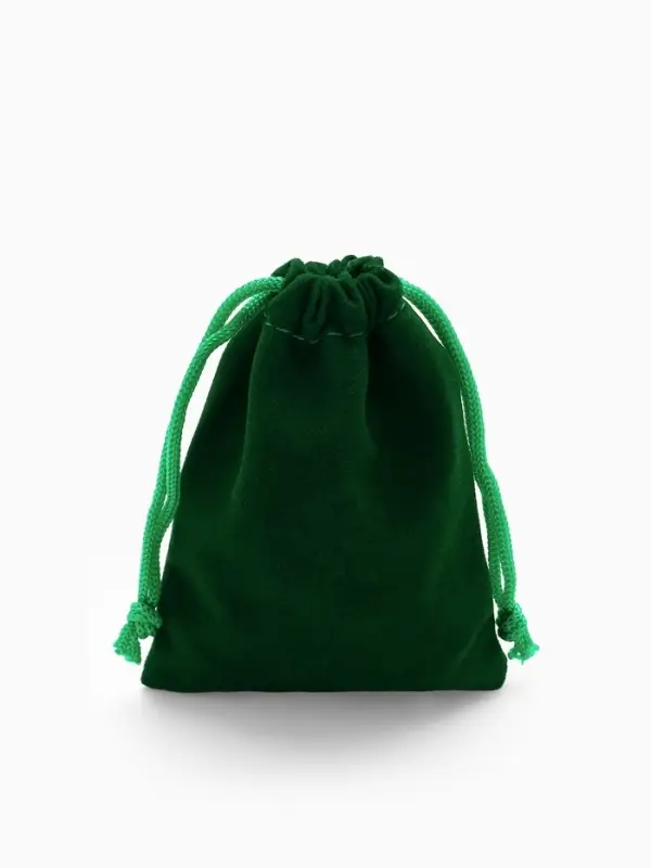 Набор мешочков бархатных 50 шт., 7*9 см (+ - 1 см), цвет зелёный (9901888)