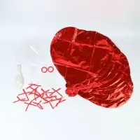 Воздушные шары, набор латекс, фольга, полимер с бантиками, красный цвет, 30 предмет