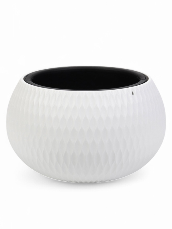 Кашпо "Жемчужина" 7л подвесное, белый