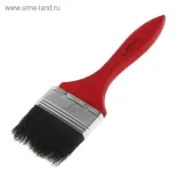 Кисть плоская ЛОМ, смешанная щетина, деревянная рукоятка, 2.5", 63 мм