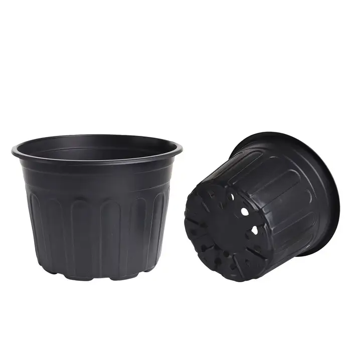 Горшок для рассады, 4 л, d=21 см, h=15 см, мягкий пластик, чёрный, Greengo