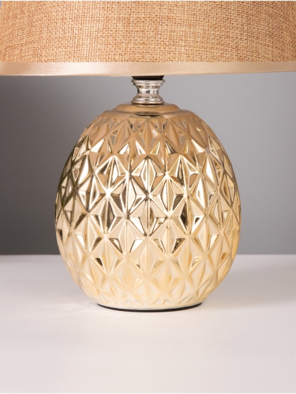 Лампа настольная "Клео" 40Вт Е14 золото 19х19х27см