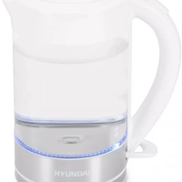 Чайник HYK-G9990 1,5л 2000Вт белый (стекло)