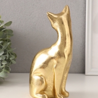 Сувенир полистоун "Золотая кошка" 11,5х7,5х20,5 см