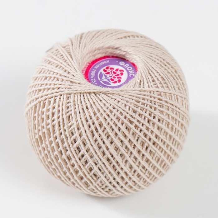 Нитки вязальные "Флокс" 150м/25гр 100% хлопок немерсеризованный цвет 3600