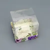 Коробка сборная с PVC крышкой, &laquo;Комплимент&raquo;, 10&times;10&times;10 см