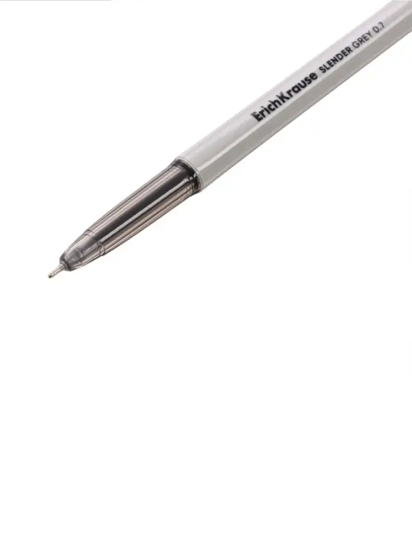 Ручка шариковая ErichKrause Slender Stick Grey, Super Glide, 0.7 мм, чёрная