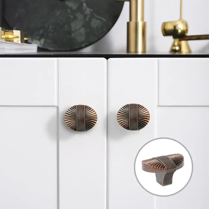 Ручка-кнопка CAPPIO, цинк, d=35 мм, цвет медь