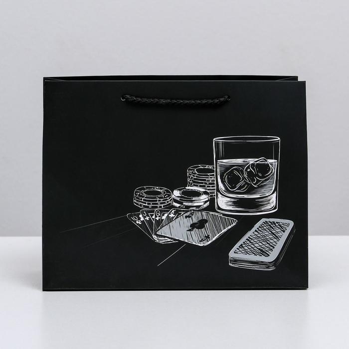 Пакет подарочный ламинированный горизонтальный, упаковка, Hobby, MS 23 х 18 х 10 см