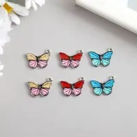 Декор для творчества металл "Яркая бабочка" эмаль МИКС 1,4х1,9 см