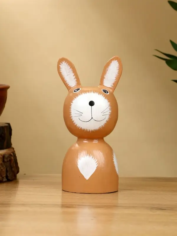 Набор сувенирный &laquo;Зайки&raquo;, h=15 см, h=13 см, h=10.5 см, дерево, коричневый