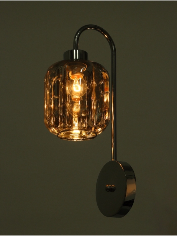 Бра &laquo;Лестер&raquo; 1х40Вт Е27 серебро 13х17,5х42см