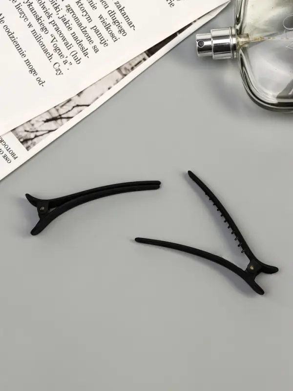 Зажим для волос "Джастин" (набор 6 шт) 7,5 см, чёрный