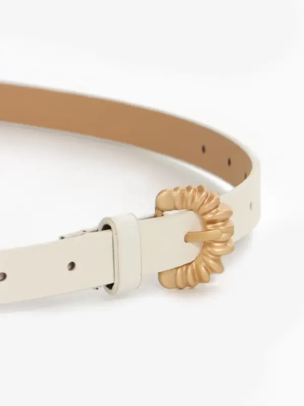 Ремень жен 03-01-01-01, Март2514, 1,8*0,3*110 см, без винта, пряж золото, 1 прокол,