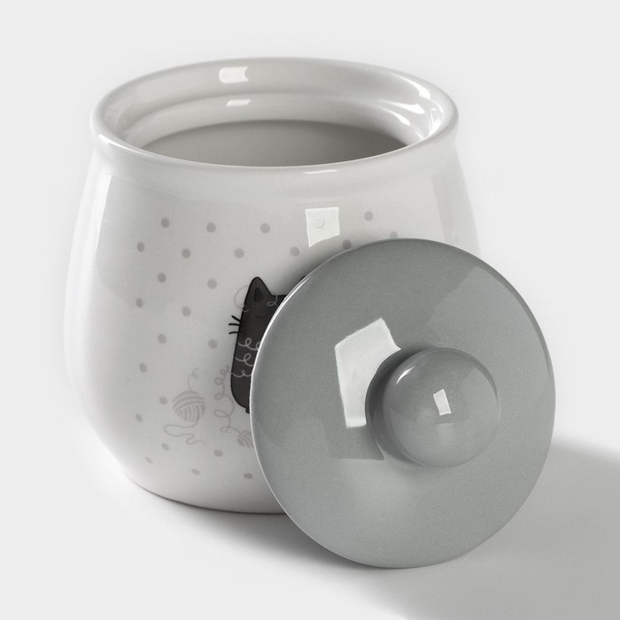 Набор сервировочный Доляна &laquo;Уютные коты&raquo;, 2 предмета: молочник 270 мл, сахарница 310 мл