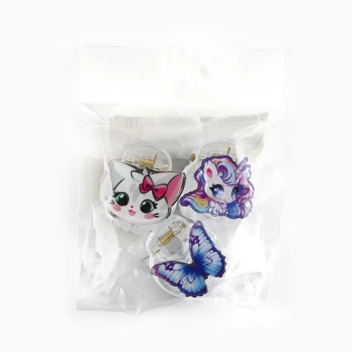 Краб для волос, 2.5&times;2&times;2 см, МИКС