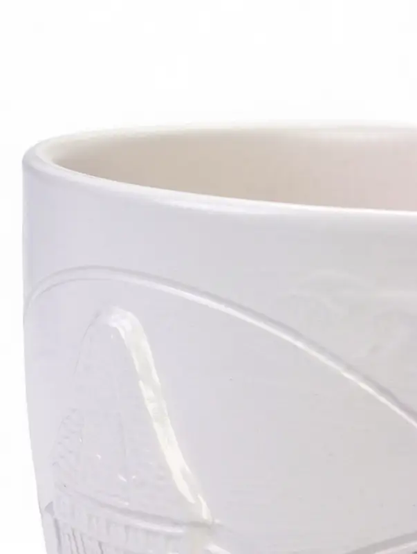 Горшок цветочный с поддоном 2,5 л, d18/h16 см белый керамика, "Голландия" (М)