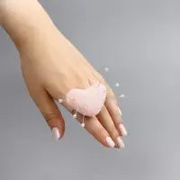 Игольница-кольцо &laquo;Сердечко&raquo;, 5&times;3.5&times;4 см, розовая