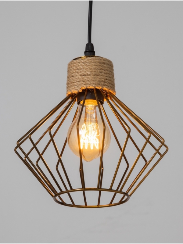 Светильник "Чертеж" 1х40Вт Е27 медь 20х20х20см