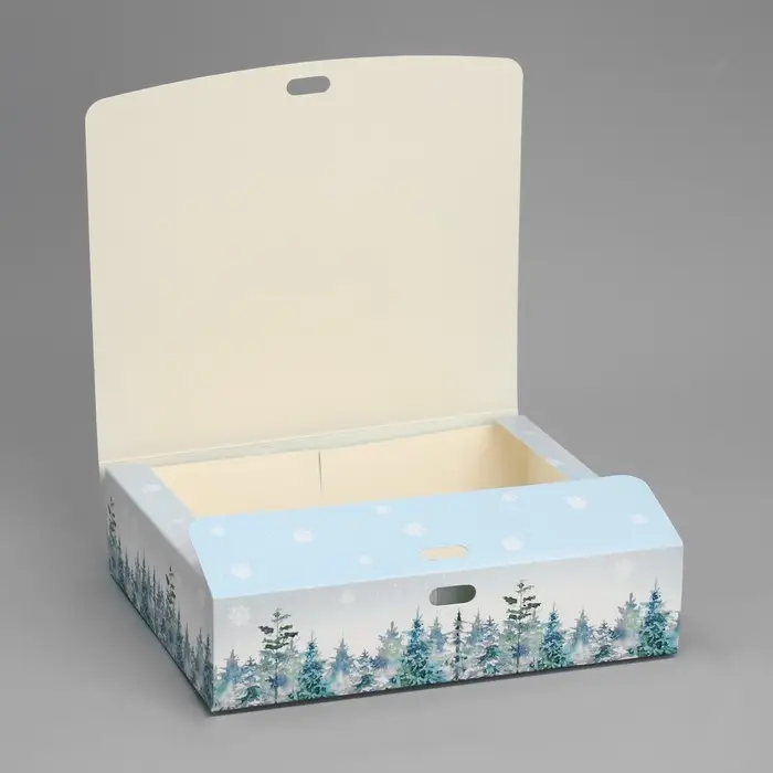 Коробка подарочная новогодняя складная &laquo;Сказочного Нового года&raquo;, 20 х 18 х 5 см, БЕЗ ЛЕНТЫ