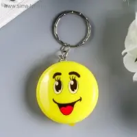 Фонарик свет на кольце "Смайлик-рожица" светит МИКС 1х4х4 см