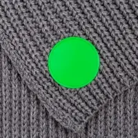 Лейбл из ПВХ Dzeta Round, L, зеленый неон