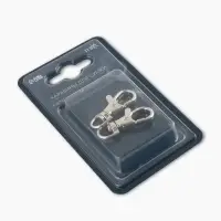 Карабин металлический TEIRA, набор 2 шт., 6.7 г, 3.8&times;1.3 см/9&times;2 мм, цвет серебряный