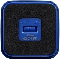 Беспроводная колонка с подсветкой гравировки Glim, синяя