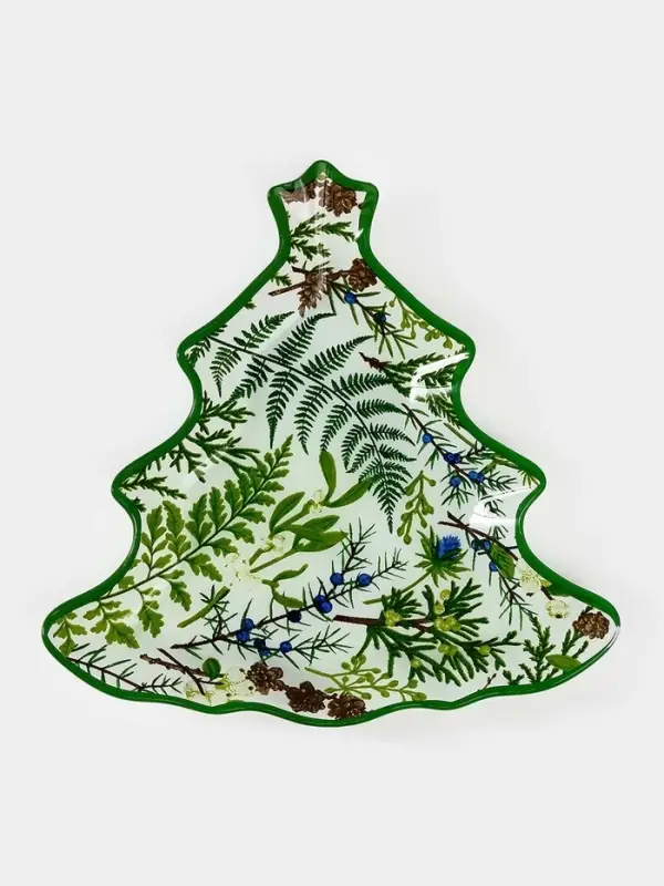Блюдо сервировочное ёлочка "Еловые ветки" 24,5х24,7х2 см
