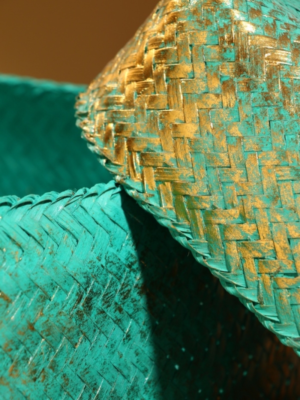 Корзинка плетеная "Голден мини" 30х30х20 см, голубой