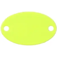 Шильдик металлический Alfa Oval, желтый неон