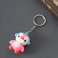 Брелок резина "Пингвин в наушниках" МИКС 4,7х3,5х2,2 см