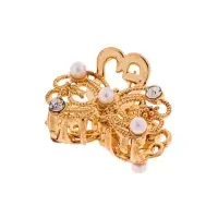 Крабик для волос &laquo;Морская сказка&raquo;, бантик, 2.5 см, золото