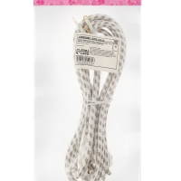 Шнур сетевой в тканевой оплетке с заземлением, 1.8 м, 2200Вт, 3x0,75мм2