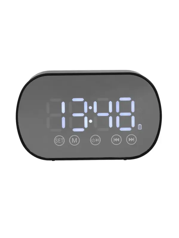 Часы - будильник электронные настольные: колонка, bluetooth, tf-карта, 8.5*3.9*5.2 см, USB   1091213