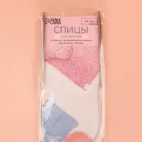 Спицы круговые, для вязания, с металлическим тросом, d=3.5 мм, 10/40 см