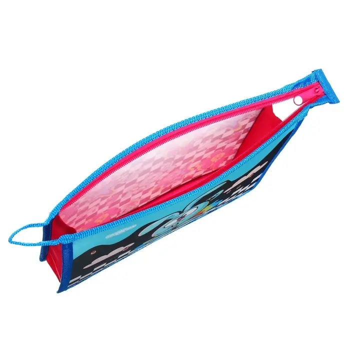 Папка для тетрадей А5, 205 х 240 х 40 мм, молния сверху, пластик/текстиль, Hatber "Смешарики Крош"