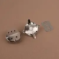 Застёжка для сумки, 3&times;3 см, цвет серебряный