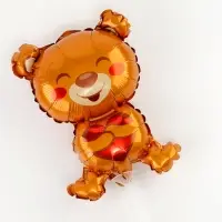 Воздушный шар фольгированный 16" &laquo;Мишка с сердцем&raquo;, фигура, для палочки