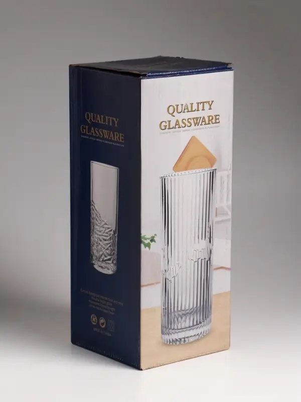 Ваза стекло настольная "Вигдис" 29,5х12 см, прозрачный