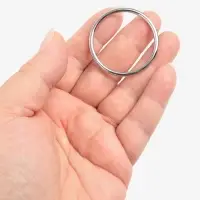 Кольцо литое TEIRA, для сумки, d=35/40 мм, набор 2 шт., 3.1 г, s=2.5 мм, цвет серебряный