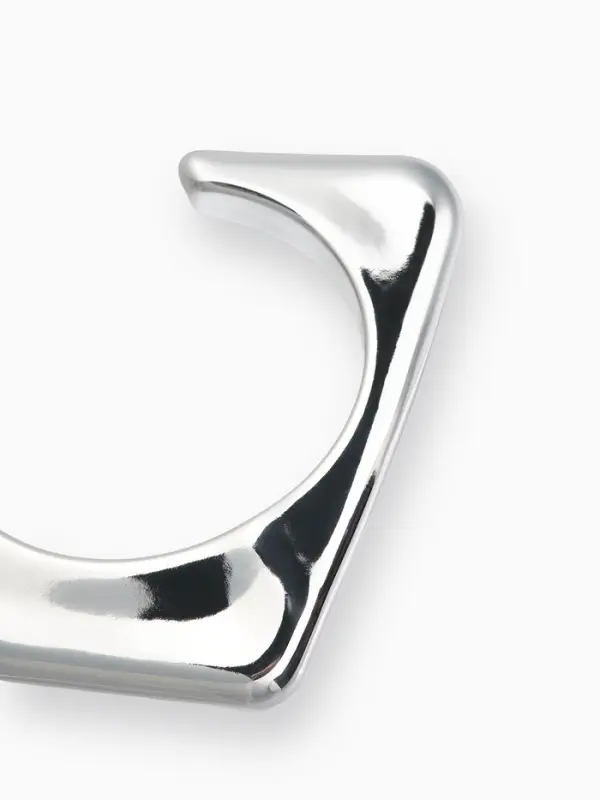 Браслет манжета &laquo;Уголки&raquo;, цвет серебро