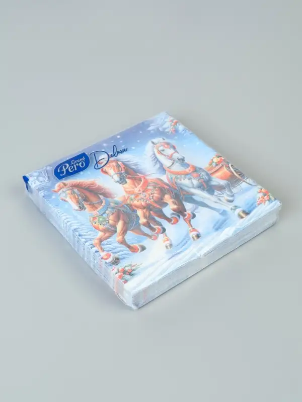 Салфетки бумажные трёхслойные &laquo;Зимняя тройка&raquo;, 33х33, 20 шт