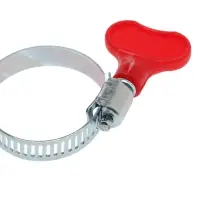 Хомут червячный с &laquo;барашком&raquo; ZEIN, сквозная просечка, диаметр 20-32 мм, оцинкованный