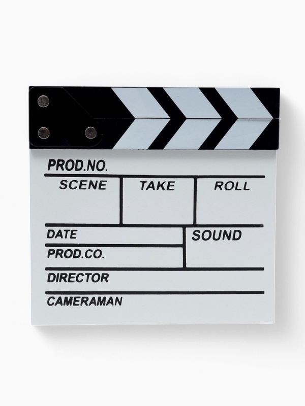Кинохлопушка режиссёра, белая, 20 х 20 см