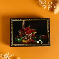 Шкатулка &laquo;Ягоды&raquo;, 10&times;14 см, лаковая миниатюра