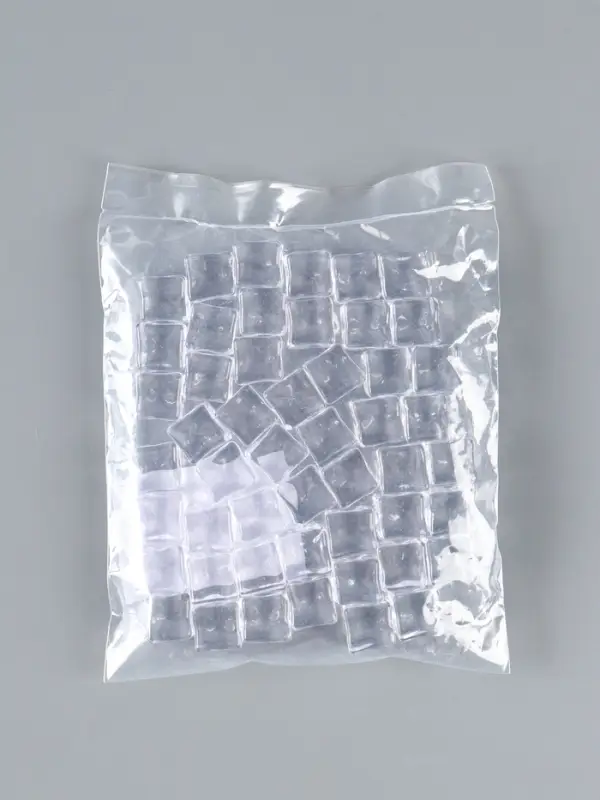 Декор пластик "Льдинка" (набор 50 шт, 150 гр) 14 мм, прозрачный