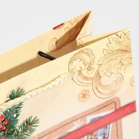 Пакет подарочный новогодний ламинированный &laquo;С Новым годом!&raquo;, MS 18 х 23 х 8 см