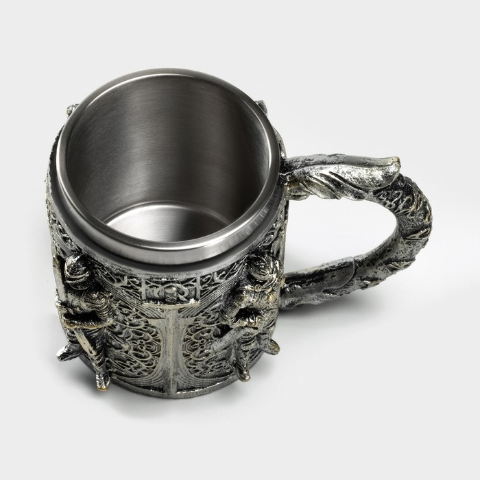 Кружка из нержавеющей стали &laquo;Стража&raquo;, 400 мл, цвет серебряный